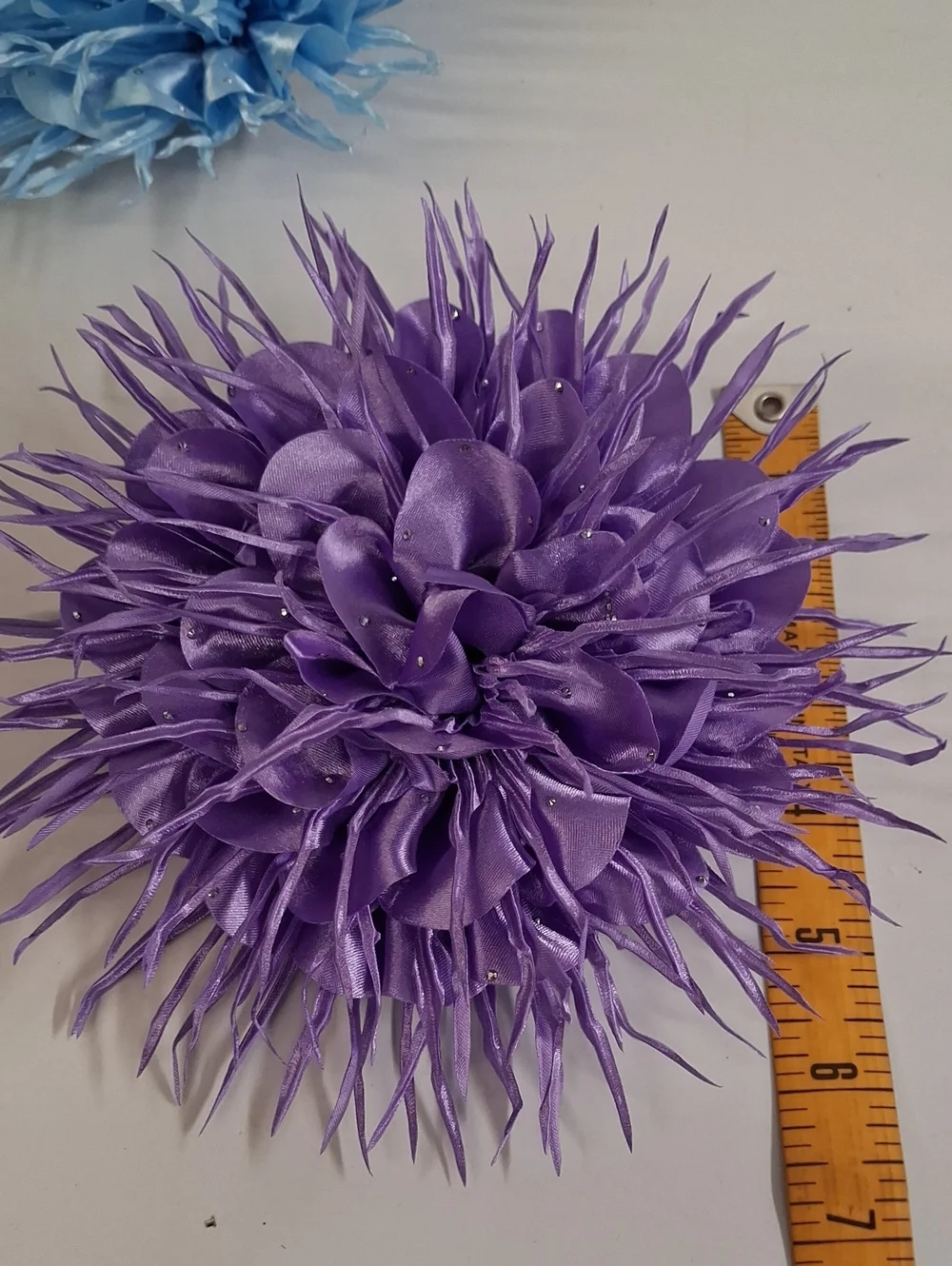 4 Dainty Spiky Fabric Flower Brooch Pin for Women